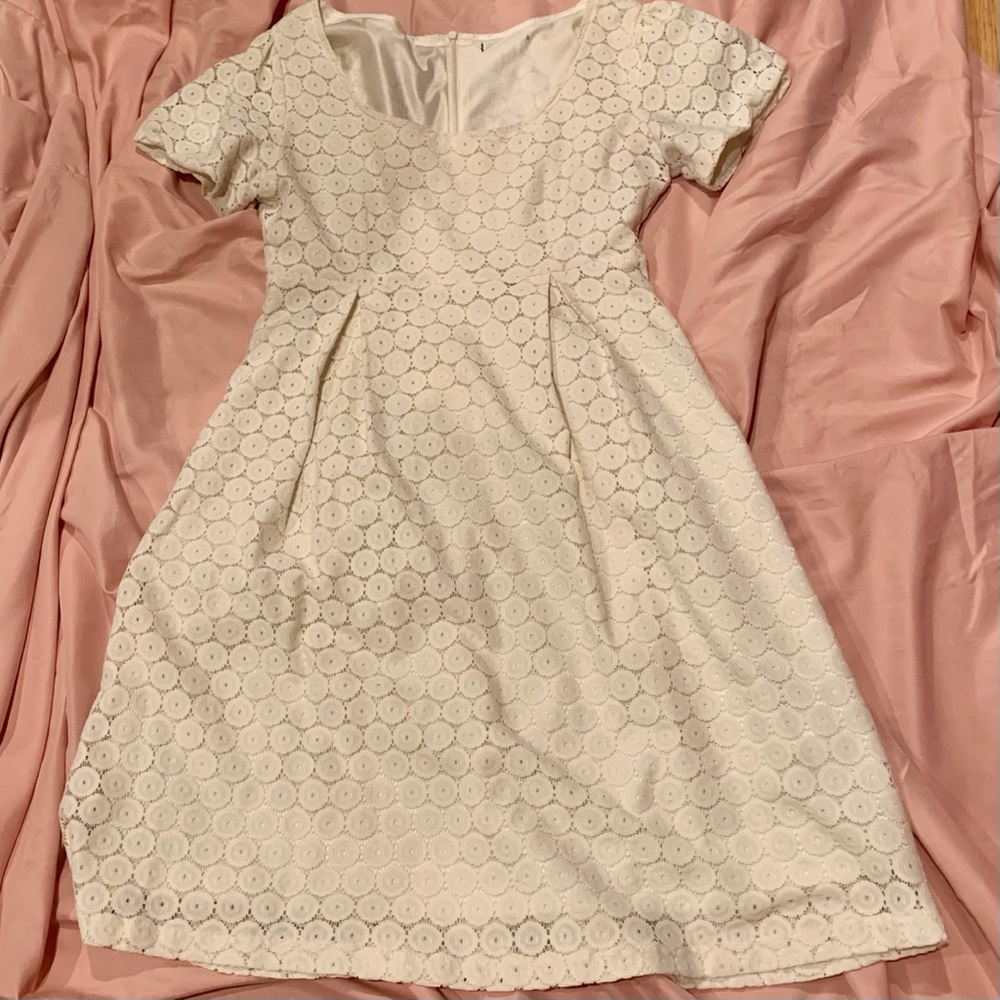 White cream dress